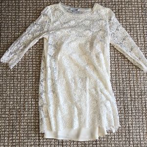 F21 lace dress with satin slip